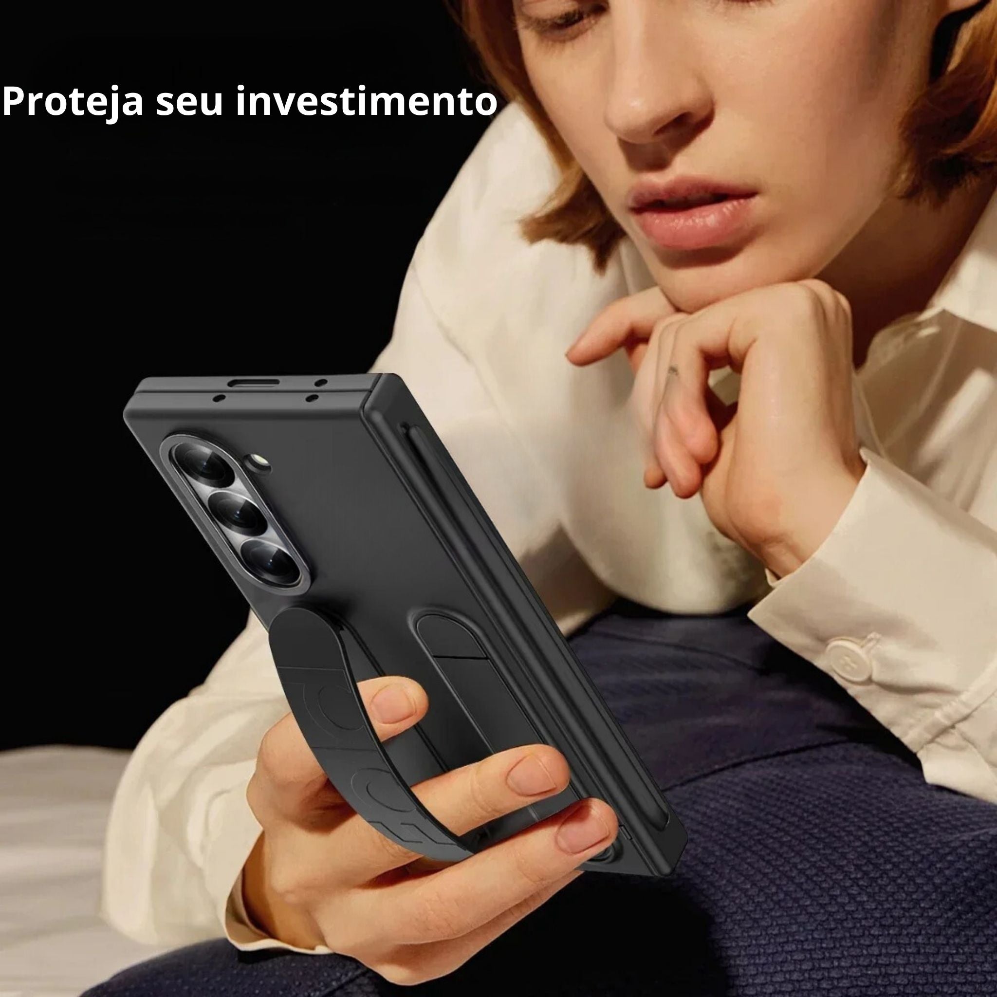 Capa Protetora Suporte Spen Alça para Samsung Galaxy Z Fold6
