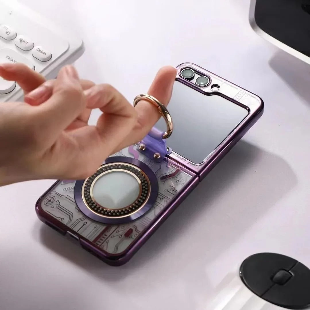 Capa Premium Magnética com Anel Para Samsung Galaxy ZFlip 5