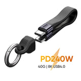 Cabo USB-C Thunderbolt 4 12cm 8K@60Hz 240W 40GBPS - hi-prime