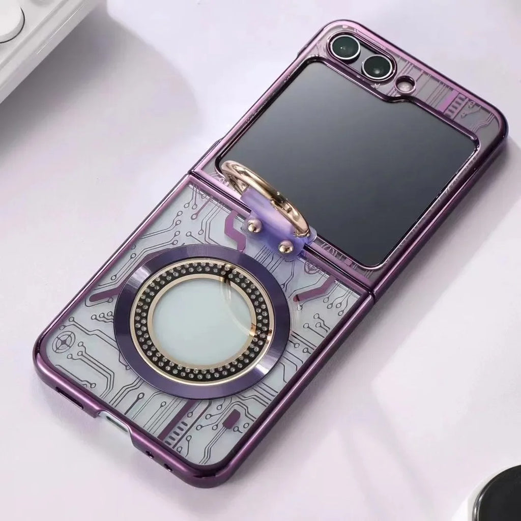 Capa Premium Magnética com Anel Para Samsung Galaxy ZFlip 5