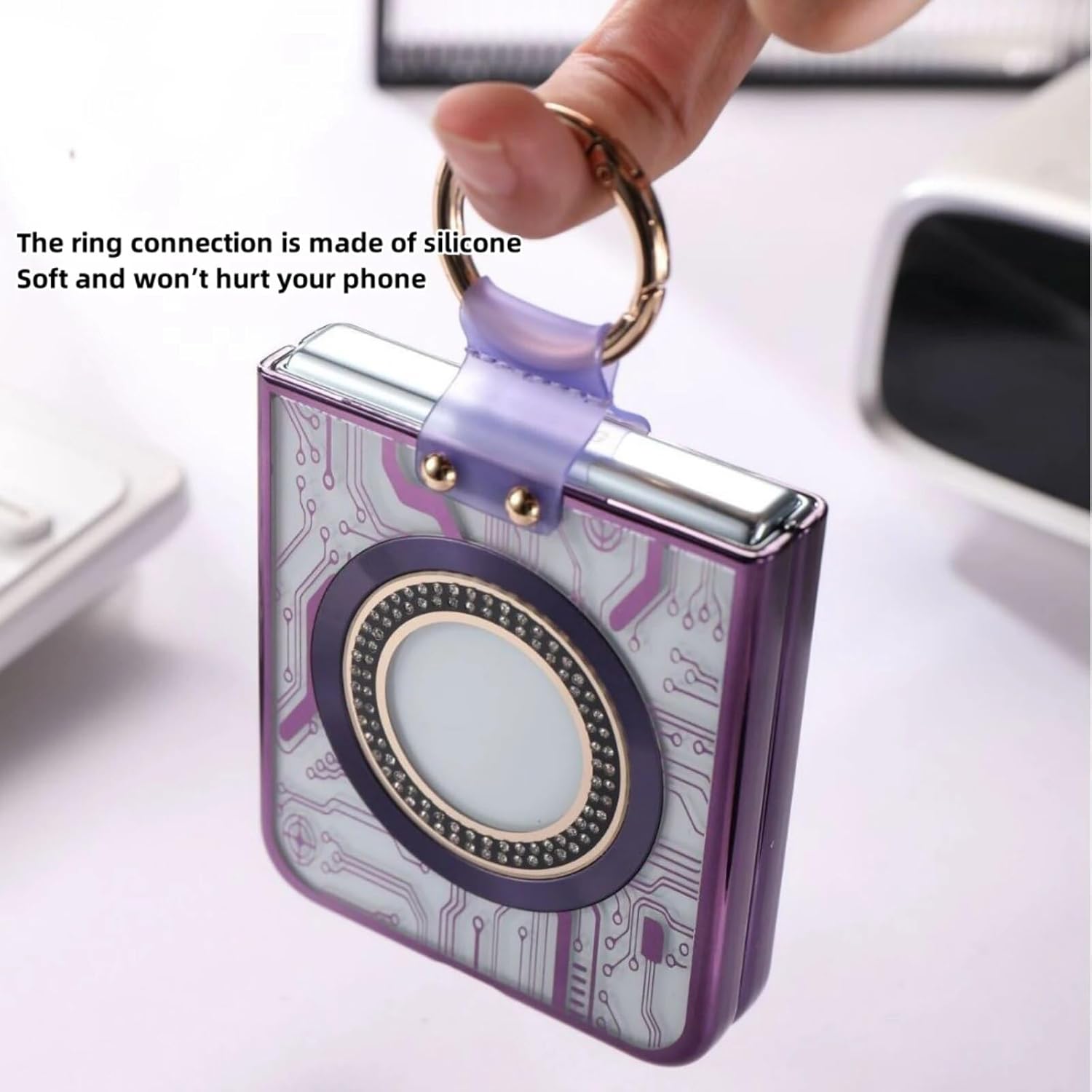 Capa Premium Magnética com Anel Para Samsung Galaxy ZFlip 5