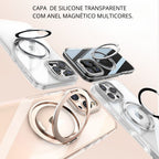 Capa Com Anel Magnético para Iphone 16, 16 PRO e 16 PROMAX