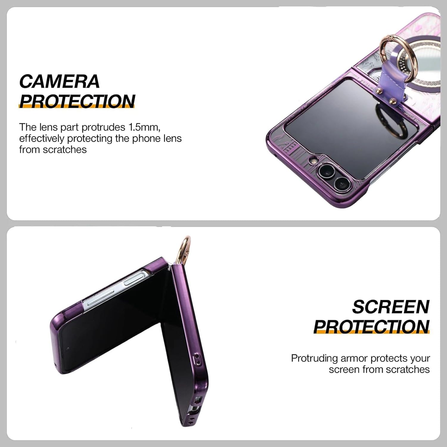Capa Protetora Magsafe com Anel Para Samsung Galaxy ZFlip 5