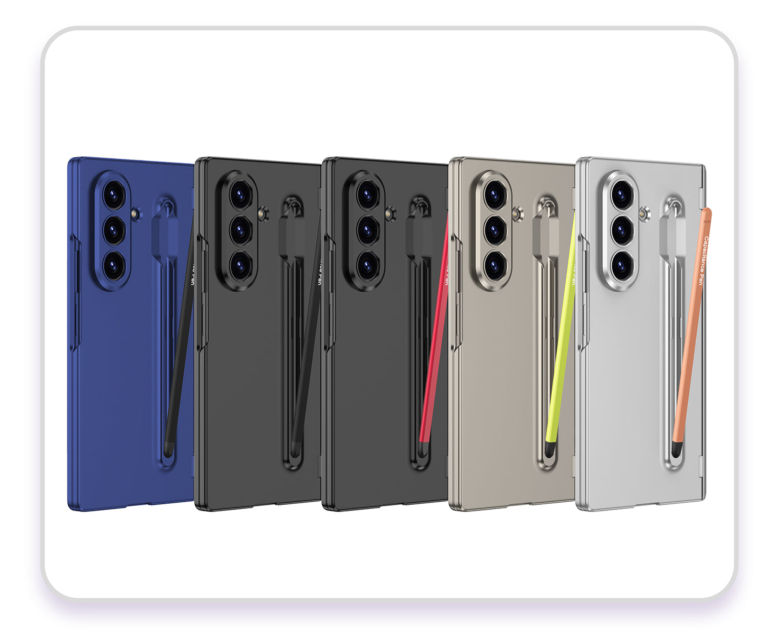 Capa com Spen Proteção Lateral Película para Galaxy Zfold 7
