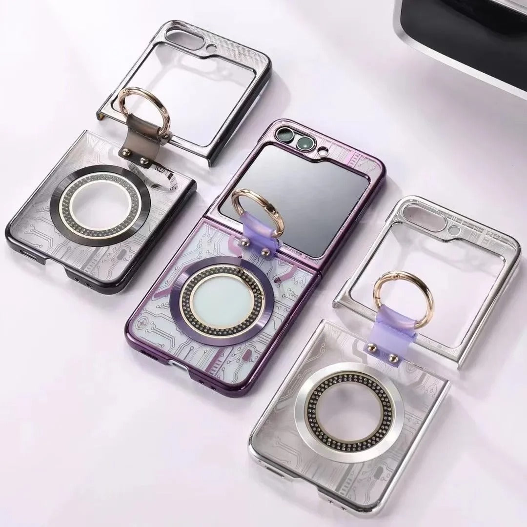 Capa Premium Magnética com Anel Para Samsung Galaxy ZFlip 5