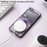 Capa Premium Magnética com Anel Para Samsung Galaxy ZFlip 5